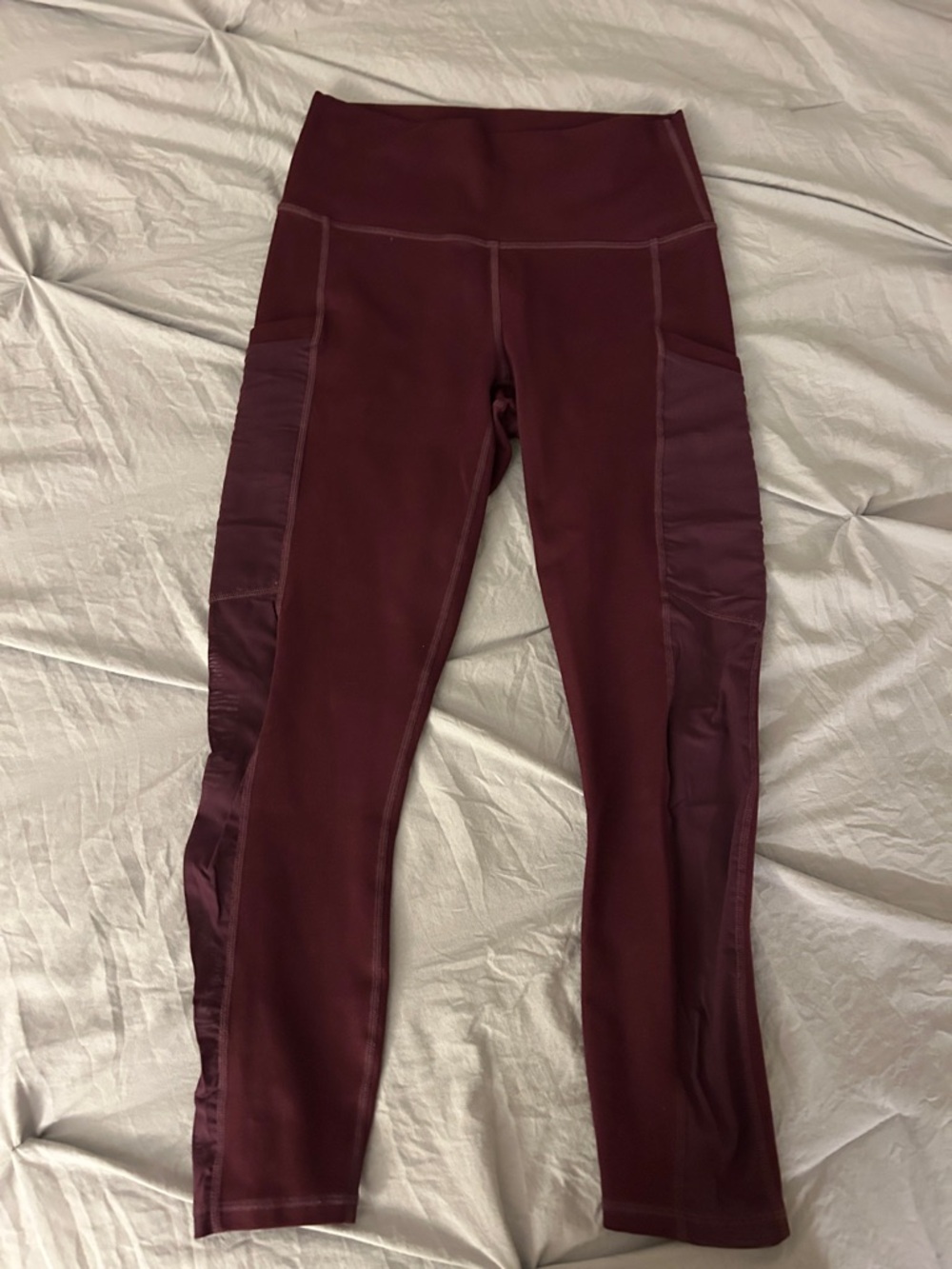 Fabletics High-Waist Burgundy Leggings